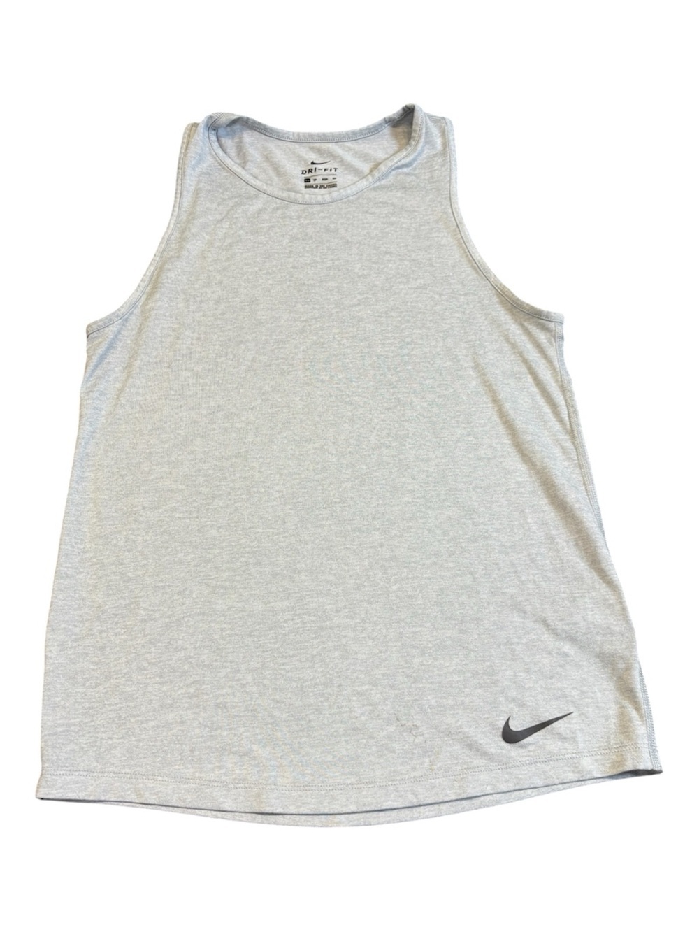 Nike Dri-FIT Women's High Neck Training Tank Top Gray Heather XS Workout